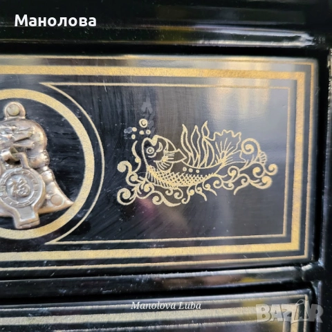 Корейска кутия за бижута инкрустирана със седеф., снимка 15 - Антикварни и старинни предмети - 51900483