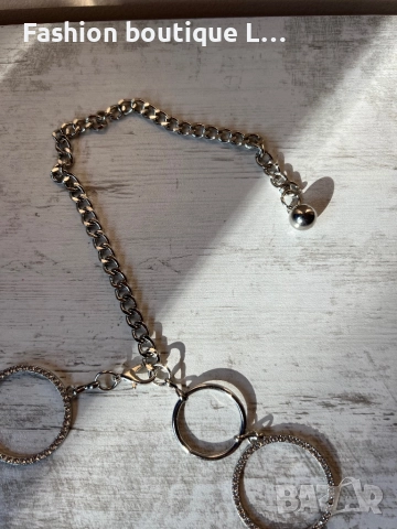 Колан за талията в сребрист цвят с блестящи камъчета ❤️, снимка 5 - Колани - 52413441