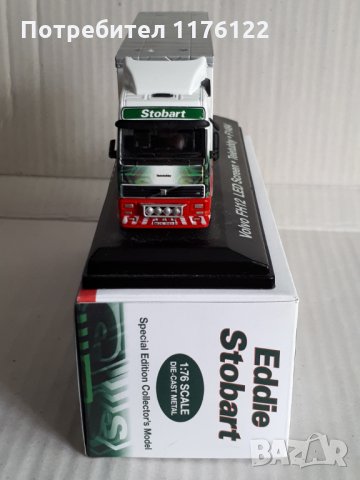 1/76 Atlas Volvo FH 12 LED Screen Box Truck Eddie Stobart Камион, снимка 3 - Коли, камиони, мотори, писти - 35166627