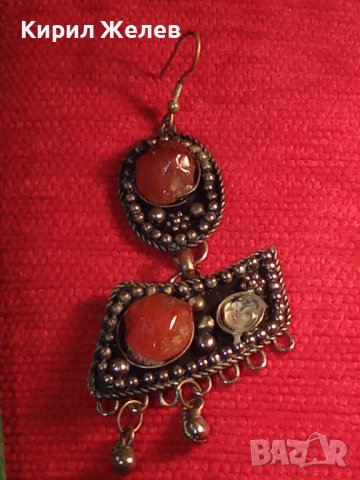 СТАРО УКРАШЕНИЕ от САЧАН с КАРНЕОЛ и КРИСТАЛ ВИСУЛКА 50141, снимка 9 - Антикварни и старинни предмети - 29835976
