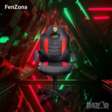 Детски геймърски офис стол – Спортен дизайн, ергономичен и регулируем, снимка 7 - Столове - 54096609