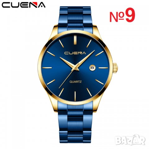 Модерен мъжки часовник стилен стрелки метална каишка различни цветове, снимка 9 - Мъжки - 37374528