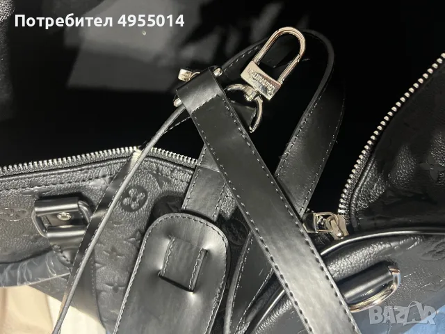 Черен кожен сак на Louis Vuitton , снимка 7 - Сакове - 56156671
