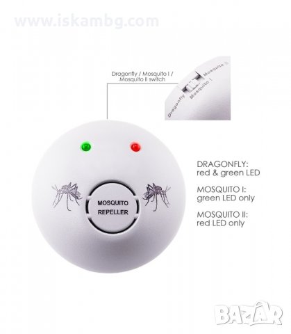 ЕЛЕКТРИЧЕСКИ УЛТРАЗВУКОВ УРЕД ПРОТИВ КОМАРИ И МУХИ - код 801, снимка 2 - Други стоки за дома - 34089859