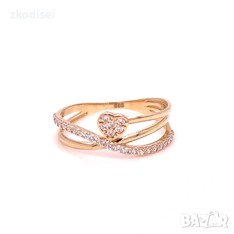 Златен дамски пръстен 1,61гр. 14кр. проба:585 размер:56 модел:38808-5