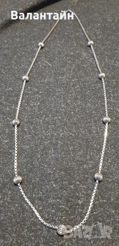  Сребърно колие старинно масивно, снимка 4 - Колиета, медальони, синджири - 39786220