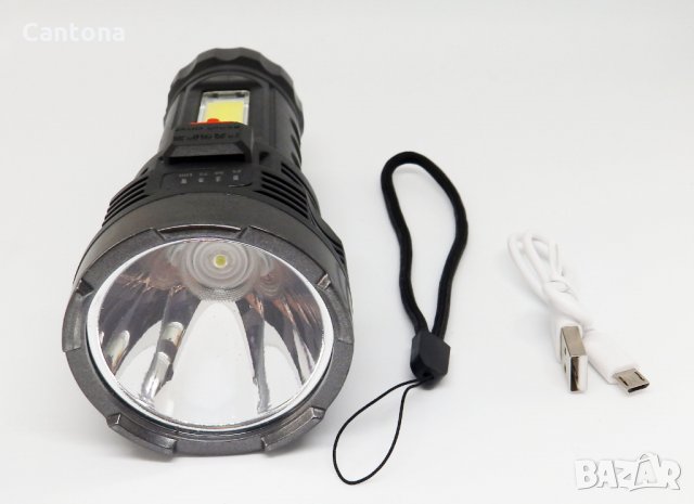 LED акумулаторен фенер и лампа BL-822, LED + COB диоди, снимка 3 - Къмпинг осветление - 31691677