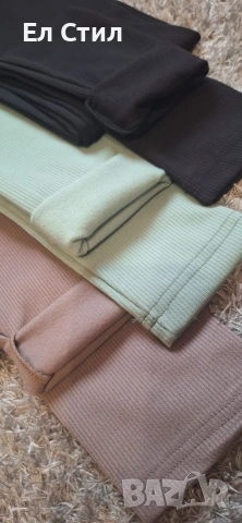 🌸Клин рипс с вата Черно 🚫 Зелен Л ХЛ Пепел от рози Л ХЛ, снимка 5 - Клинове - 53283113