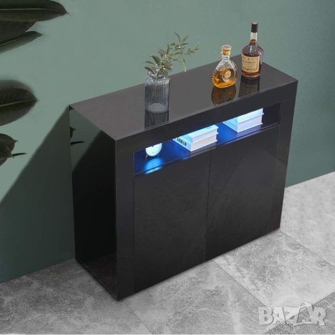 Елегантно и функционално шкафче с RGB LED осветление CXWL-ST-0051BL, снимка 5 - Шкафове - 42874611