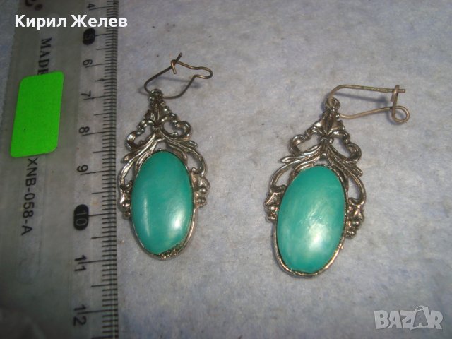 КРАСИВИ АЖУРНИ СРЕБРИСТИ ВИНТИДЖ АР НУВО СТИЛ РЕТРО АРТ ОБЕЦИ 27677, снимка 6 - Обеци - 37786304