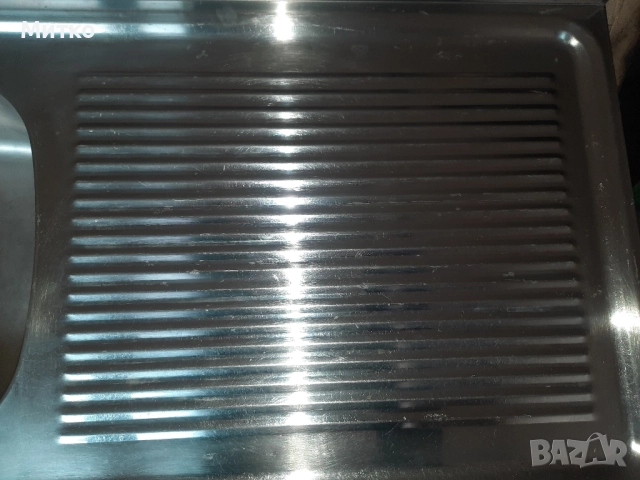 Мивка от неръждавейка хром алпака с десен плот, снимка 4 - Мивки - 52534884