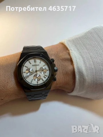 Часовник Seiko Royal Chrono Black (mod), снимка 5 - Мъжки - 52220297
