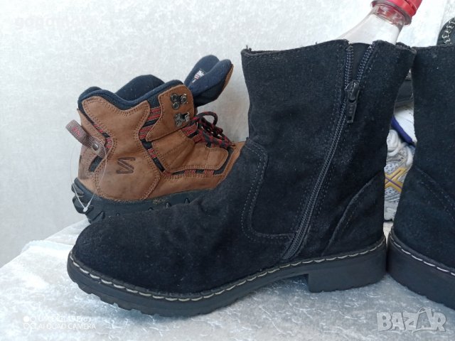 дамски боти, ботуши, естествена кожа велур 38 -39, снимка 9 - Дамски боти - 44199433