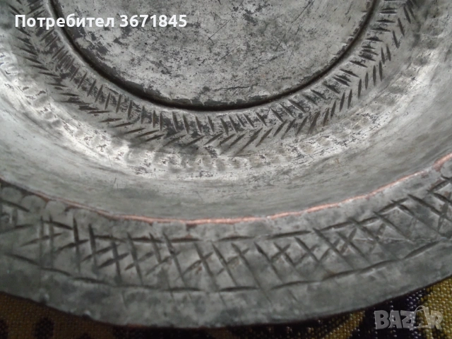 много стар бакърен съд, красиво гравиран, снимка 2 - Антикварни и старинни предмети - 53195699