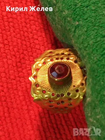 СТАРИНЕН АЖУРЕН МЕСИНГОВ РЕТРО ПРЪСТЕН с ГРАНАТ и НУЖДА от ЛЕКА РЕСТАВРАЦИЯ / РЕМОНТ 39846, снимка 15 - Антикварни и старинни предмети - 46496415