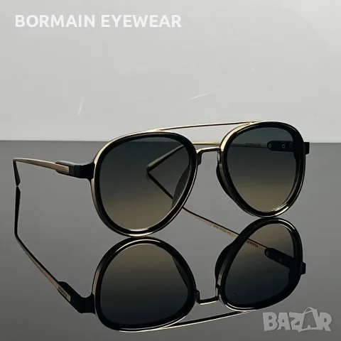 Слънчеви очила BorMain August нови, черно и златно, UV400 защита