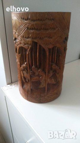 Ръчно изработена саксия от китайски бамбук