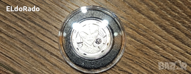 инвестиционна сребърна монета,,извънземно" , снимка 6 - Нумизматика и бонистика - 52906028