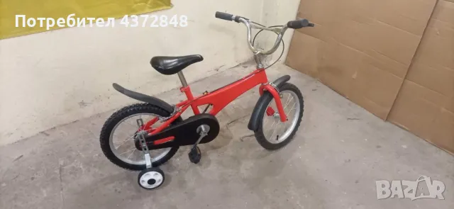 Детско колело с помощни колела 16 ", снимка 5 - Велосипеди - 49540544