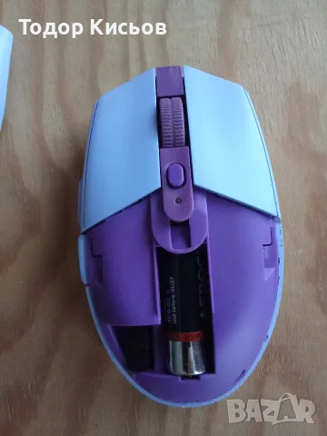 Мишка Logitech G305 Lightspeed Purple, снимка 3 - Клавиатури и мишки - 56120452