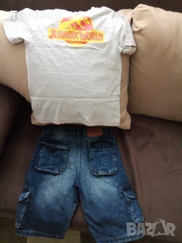 Детски тениски George+ сет къси дънки + тениска, снимка 4 - Детски тениски и потници - 28915888