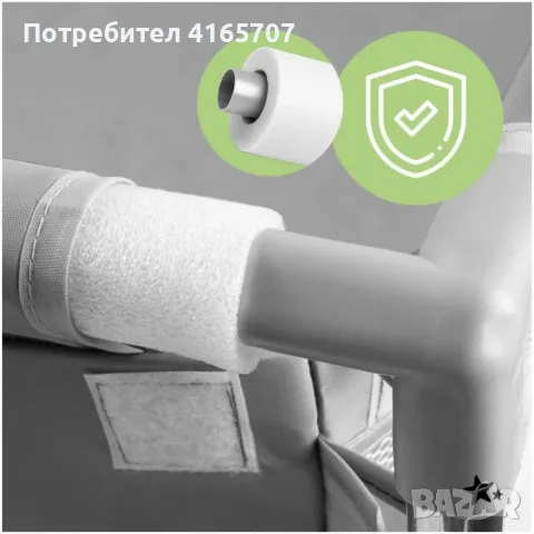 Бебешка кошара за игра и почивка 150x180 см, сива, снимка 3 - Кошарки - 55729611