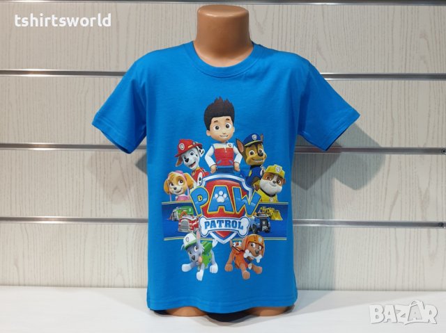 Нова детска тениска с дигитален печат PAW Patrol (Пес патрул) в син цвят, снимка 6 - Детски тениски и потници - 37355449