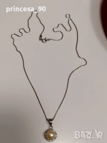 Колие с перла, снимка 3 - Колиета, медальони, синджири - 52965983