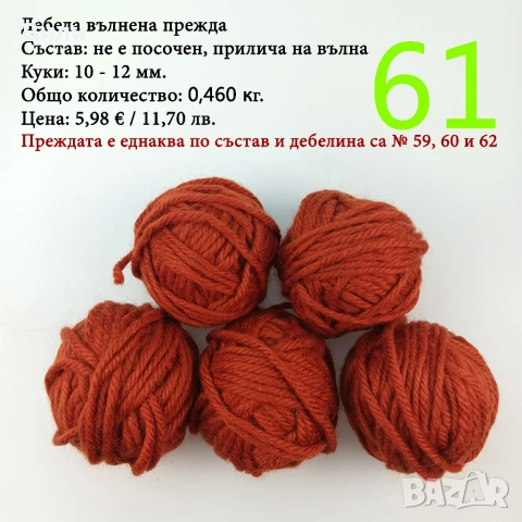 Евтини прежди в малки количества - нови и остатъци, снимка 11 - Други - 52029828