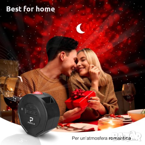  Проектор звездна галактика с Bluetooth високоговорител Peecla Galaxy, снимка 4 - Детски нощни лампи - 42478489