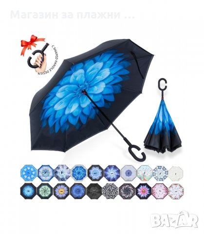 ЧАДЪР С ОБРАТНО ЗАТВАРЯНЕ И ОТВАРЯНЕ - код 2189, снимка 17 - Други - 34206341