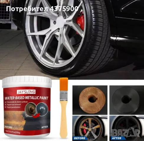Боя почистваща повърхности и отстраняваща ръжда + четка, снимка 6 - Мопове, кофи, четки и метли - 56154548