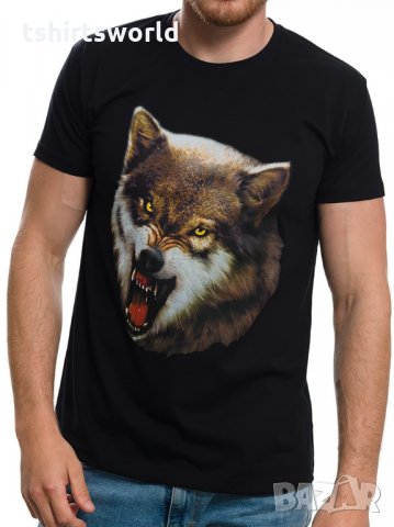 Нова мъжка тениска с дигитален печат Зъбат вълк, Серия Вълци, снимка 13 - Тениски - 27597329