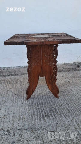 Индийска маса масив махагон, снимка 2 - Маси - 53962627