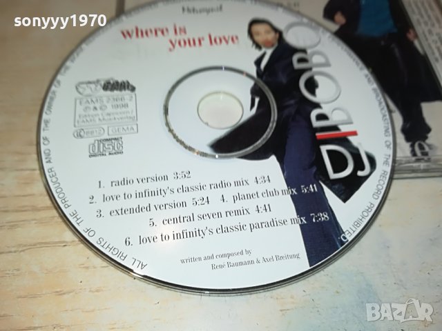 DJ BOBO-WHERE IS YOUR LOVE CD 2104231200, снимка 6 - CD дискове - 40435479