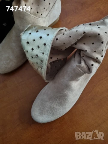 Естествен велур, SISLEY, 39 номер, нови, снимка 4 - Дамски боти - 51356095