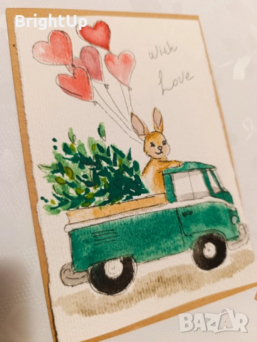 Ръчно рисувани картички за всеки повод - Рожден ден, за бебче, имен ден, св. валентин, 8-ми Март