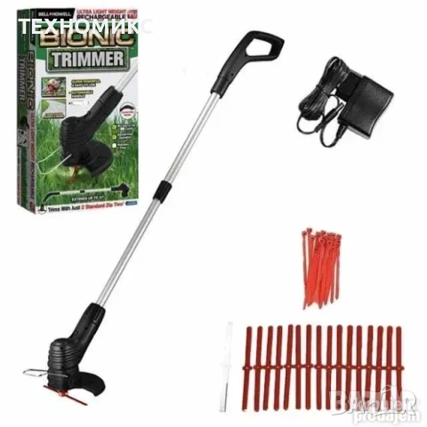 Електрически градински тример, преносим, телескопичен, безжичен, черен, снимка 9 - Градински мебели, декорация  - 51839513