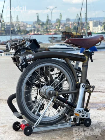 Brompton M6R Raw Lacquer – 6 скорости, динамо, багажник, седло Brooks, снимка 3 - Велосипеди - 55954698