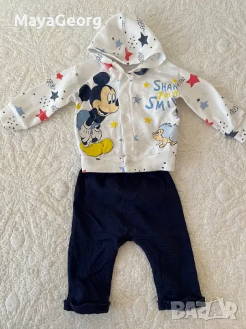 Памучен комплект с Мики Маус 56 размер