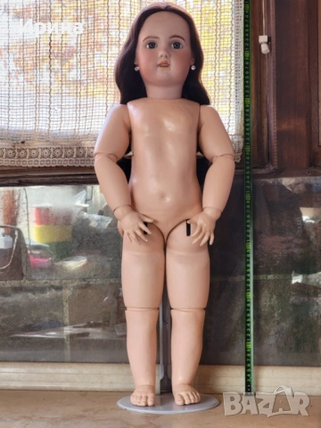 Огромна антична кукла 1907 Jumeau 80 см, снимка 12 - Антикварни и старинни предмети - 54172064