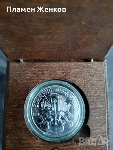 Сребърна монета 2012 г. 1 тройунция сребро Виенска филхармония , снимка 2 - Нумизматика и бонистика - 53033107