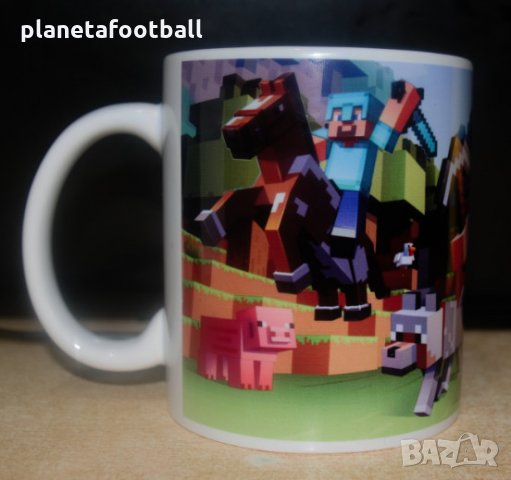 Чаша на МАЙНКРАФТ с име!Детски чаши!Чаши със снимка!MINECRAFT!, снимка 2 - Подаръци за рожден ден - 31897500