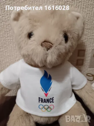 Мечето талисман на френския отбор на Олимпийските игри в Париж през 2024 г., снимка 3 - Плюшени играчки - 50176872