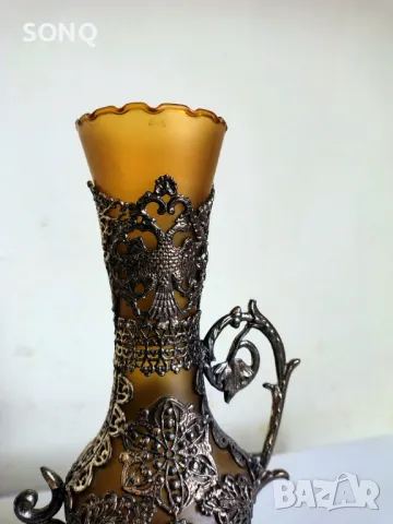Невероятно Красив Съд Със Посребрена Орнаментика, снимка 2 - Антикварни и старинни предмети - 49903370
