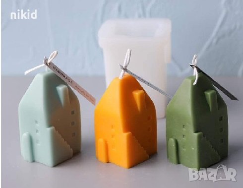 3d Висока сграда блок къща силиконов молд форма фондан гипс свещ сапун