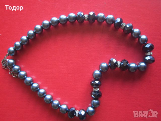 Старинно колие гердан с камъни 3, снимка 3 - Колиета, медальони, синджири - 33713460