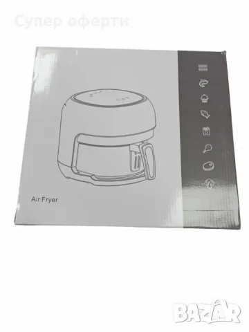 Интелигентен въздушен фритюрник 4 литра с прозрачен визуален прозорец – Здравословно готвене с лекот, снимка 2 - Фритюрници - 48704962