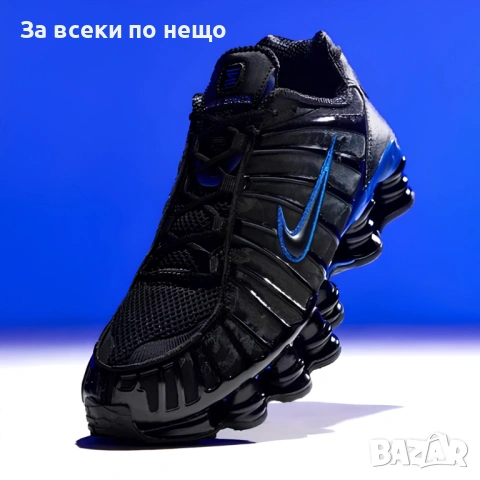 Nike Shox TL Мъжки Маратонки С Кутия👟Мъжки Спортни Обувки Черно и Синьо Код S412, снимка 2 - Маратонки - 53265674