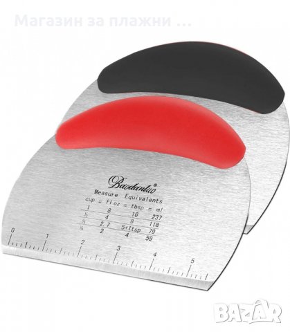 МЕТАЛНА ШПАТУЛА ЗА ТЕСТО С МЕРНИ ЕДИНИЦИ - код  2998, снимка 3 - Прибори за хранене, готвене и сервиране - 34140361